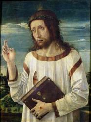 Christ Blessing (oil on panel) | Obraz na stenu
