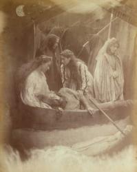 The Passing of King Arthur, Illustration from 'Idylls of the King' by Alfred Tennyson (1809-1892) 1874 (carbon print) (b/w photo) | Obraz na stenu