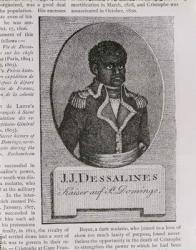 Portrait of Jean-Jacques Dessalines (c.1758-1806) (engraving) | Obraz na stenu