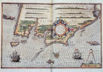 A Map of the coastline of Brittany, 1588 | Obraz na stenu