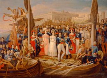 Ferdinand VII Disembarking in the Port of Santa Maria, 19th century (oil on canvas) | Obraz na stenu