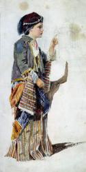 Figure of a girl in Turkish costume, 19th century | Obraz na stenu