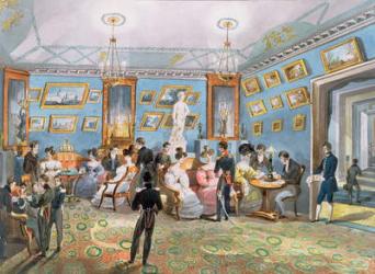 A Society Drawing Room, c.1830 (w/c on paper) | Obraz na stenu