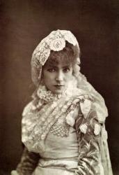 Sarah Bernhardt (1844-1923) in the role of Marion Delorme at the Porte Saint-Martin Theatre (b/w photo) | Obraz na stenu