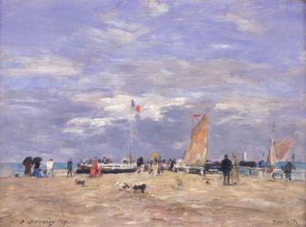 The Jetty at Deauville, 1869 (oil on panel) | Obraz na stenu