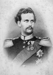 Ludwig II of Bavaria (engraving) | Obraz na stenu