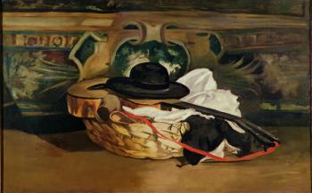 Still Life: Guitar and Sombrero, 1862 (oil on canvas) | Obraz na stenu