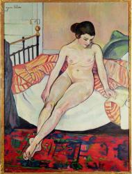 Nude with a Striped Blanket, 1922 (oil on canvas) | Obraz na stenu