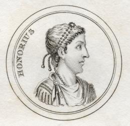 Flavius Honorius, from 'Crabb's Historical Dictionary', published 1825 (litho) | Obraz na stenu