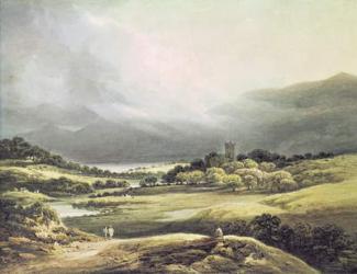 View of Dunloe Castle, Killarney, 1805 (w/c on paper) | Obraz na stenu
