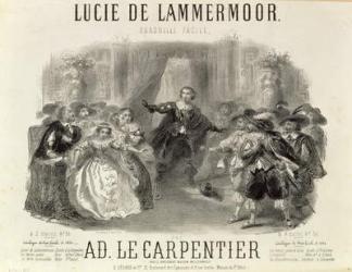 'Lucia de Lammermoor' the opera by Domenico G M Donizetti (1797-1848), 1864 (litho) | Obraz na stenu