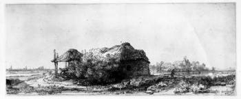 Landscape with a Cottage and Haybarn, etched by James Bretherton (etching) | Obraz na stenu