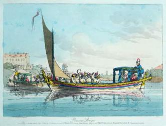 Pleasure Barges, 1803 (colour litho) | Obraz na stenu