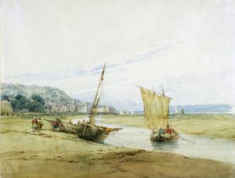 Near Honfleur, c.1822 (w/c over graphite on paper) | Obraz na stenu