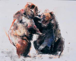 European Brown Bears, 2001 (charcoal & conte on paper) | Obraz na stenu
