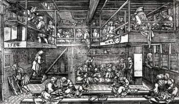 The Schoolroom, 1526 (woodcut) | Obraz na stenu