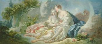 Jupiter disguised as Diana tries to seduce Callisto, c.1753 (oil on canvas) | Obraz na stenu