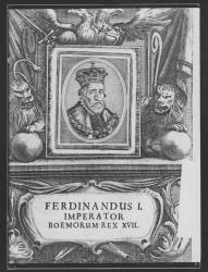 Emperor Ferdinand I (1793-1875), King of Bohemia (engraving) (b/w photo) | Obraz na stenu