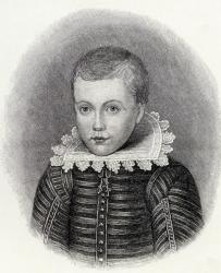 John Milton aged 10, from 'The English Illustrated Magazine', 1891-92 (litho) | Obraz na stenu