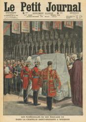 Funeral of King Edward VII in St. George's chapel at Windsor, illustration from 'Le Petit Journal', supplement illustre, 29th May 1910 (colour litho) | Obraz na stenu