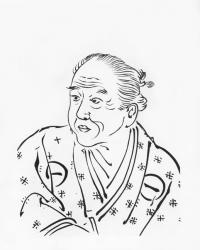 Chikamatsu Monzaemon (woodcut) | Obraz na stenu