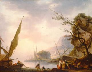 A southern coastal scene, 1753 (oil on canvas) | Obraz na stenu