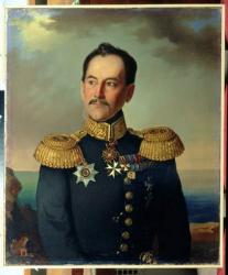 Portrait of Vice-admiral Nikolai Rimsky-Korsakov (1793-1848) (oil on canvas) | Obraz na stenu