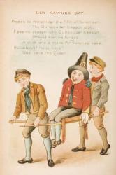 Guy Fawkes Day, from 'Old Mother Goose's Rhymes and Tales', published by Frederick Warne & Co., c.1890s (chromolitho) | Obraz na stenu