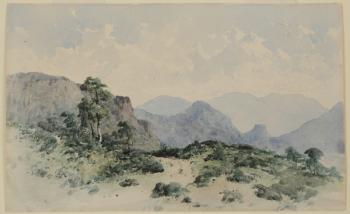 Lake District Fells, Borrowdale, 1840-58 (w/c on paper) | Obraz na stenu