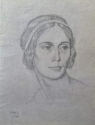 Portrait of Anna Pavlova (1881-1931), 1908 (charcoal on paper) | Obraz na stenu