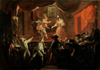 Scenes from 'Roman Comique' by Paul Scarron (1610-60) 1712-16 (oil on canvas) | Obraz na stenu