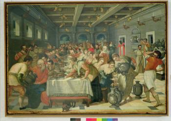 The Marriage at Cana (oil on panel) | Obraz na stenu