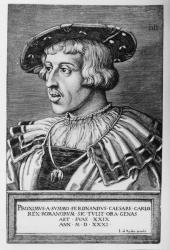 Portrait of Ferdinand I of Habsburg, 1531 (engraving) | Obraz na stenu