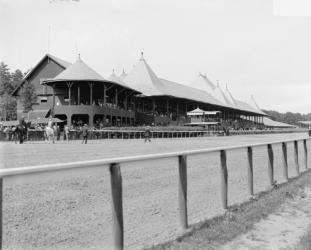Saratoga Springs, N.Y., grand stand, race track, c.1900-10 (b/w photo) | Obraz na stenu