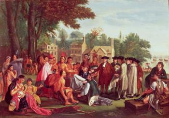 William Penn's Treaty with the Indians in 1683 (oil on canvas) | Obraz na stenu
