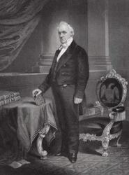 Portrait of James Buchanan (1791-1868) (litho) (see 254653 for detail) | Obraz na stenu