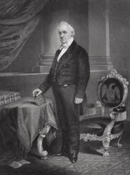 Portrait of James Buchanan (1791-1868) (litho) (see 254653 for detail) | Obraz na stenu