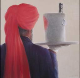 Wine Waiter, Jaipur, 2012 (acrylic on canvas) | Obraz na stenu
