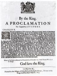 Royal Declaration, 1675 (engraving) (b/w photo) | Obraz na stenu