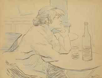 Woman Drinker, or The Hangover, 1889 (ink and coloured pencil) | Obraz na stenu