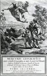 Mercury leading Geography, 1692 (engraving) | Obraz na stenu