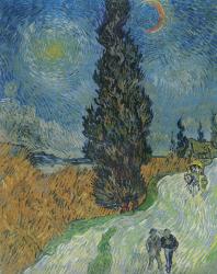 Road with Cypresses, 1890 (oil on canvas) | Obraz na stenu