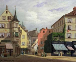 Maison Mathieu, Grand-Rue, Colmar, 1876 (oil on canvas) | Obraz na stenu