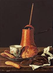 Still Life with a Drinking Chocolate Set, 1770 (oil on canvas) | Obraz na stenu