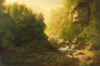 The Mountain Torrent, c.1820-30 (oil on canvas) | Obraz na stenu