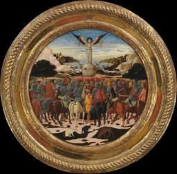 Triumph of Fame, a birth salver of Lorenzo the Magnificent, c.1449 (tempera, silver, and gold on wood) | Obraz na stenu