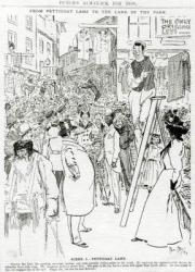 Scene I, Petticoat Lane, published in 'Punch's Almanack for 1898' (litho) | Obraz na stenu