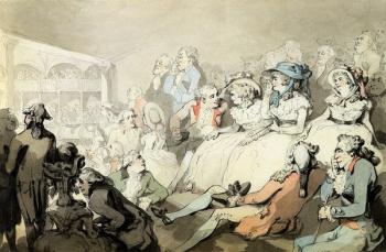 An Audience Watching a Play, c.1785 (pen and ink and w/c on paper) | Obraz na stenu