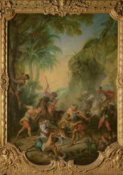 Tiger Hunt, 1736 (oil on canvas) | Obraz na stenu