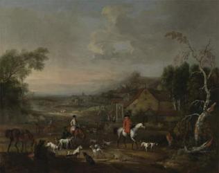 The Reverend Jemmet Browne at a meet of foxhounds, c.1730 (oil on canvas) | Obraz na stenu